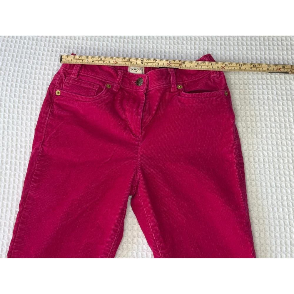 Crewcuts J Crew Girls Pink Corduroy Pants Size 10 Elastic Waist Slim Fit Leg - Picture 5 of 7